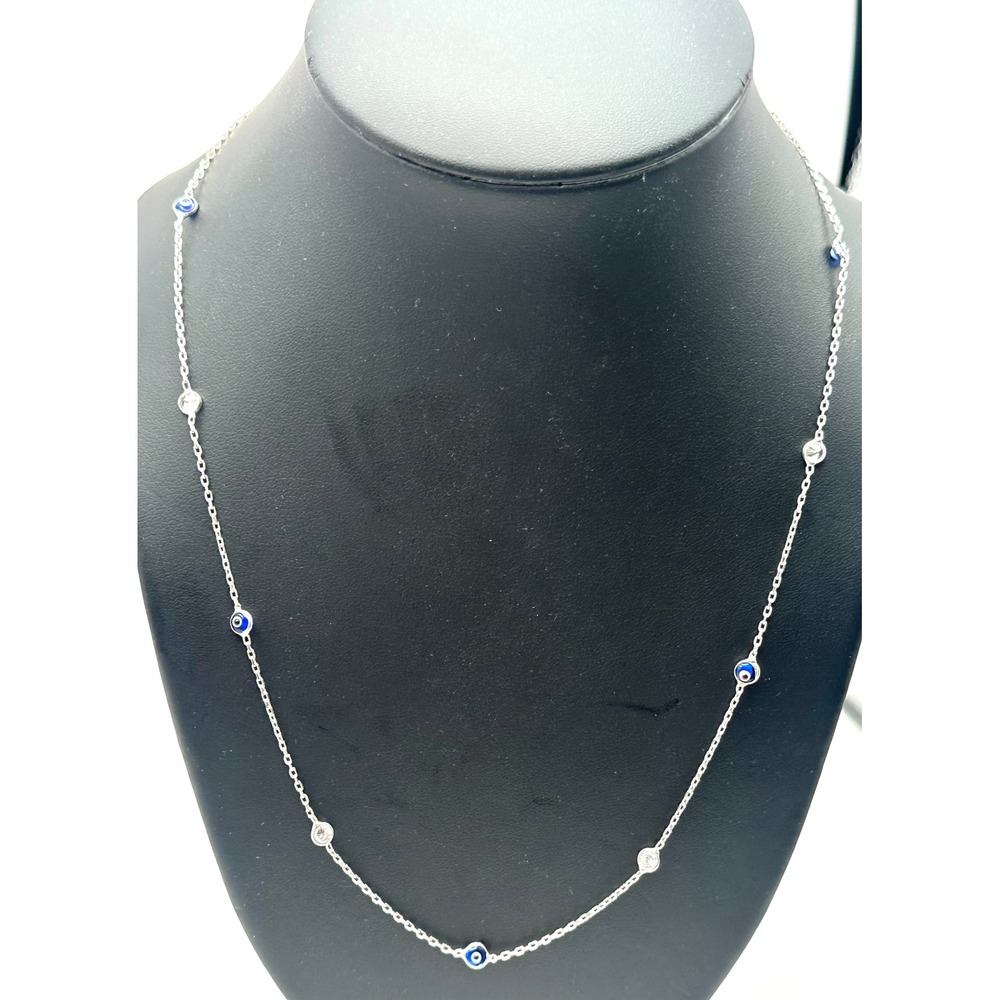 Evil Eye Sterling Silver Necklace